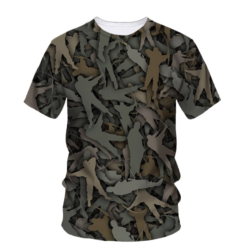 Outdoor Hunting Graphic Tees - Summer Fashion New Hunting Camo graphic