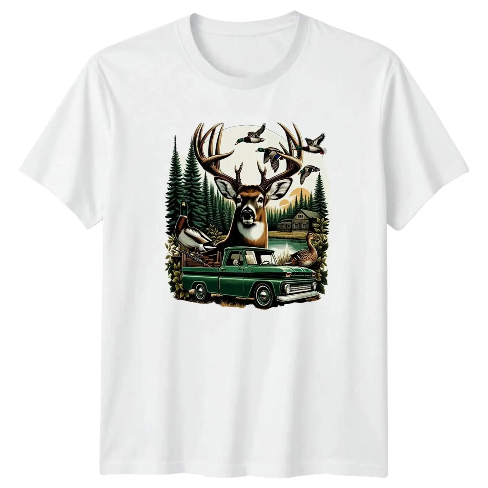 Outdoor Hunting Graphic Tees - Maglietta da uomo Deer Duck Hunting