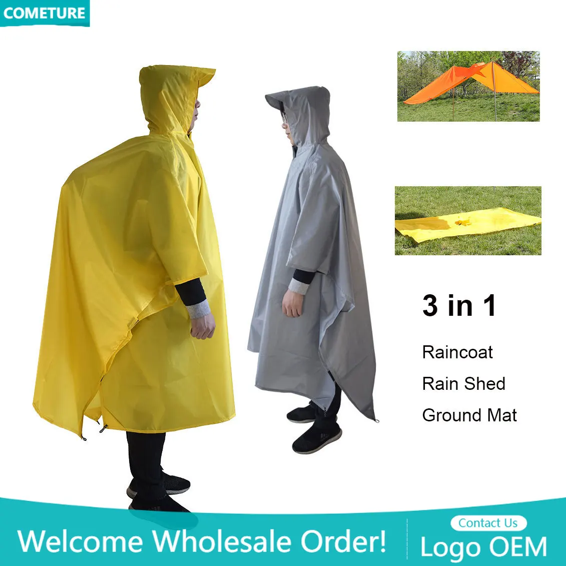 Hunting And Outdoor Supplies - Impermeabile 3 in 1 Poncho da