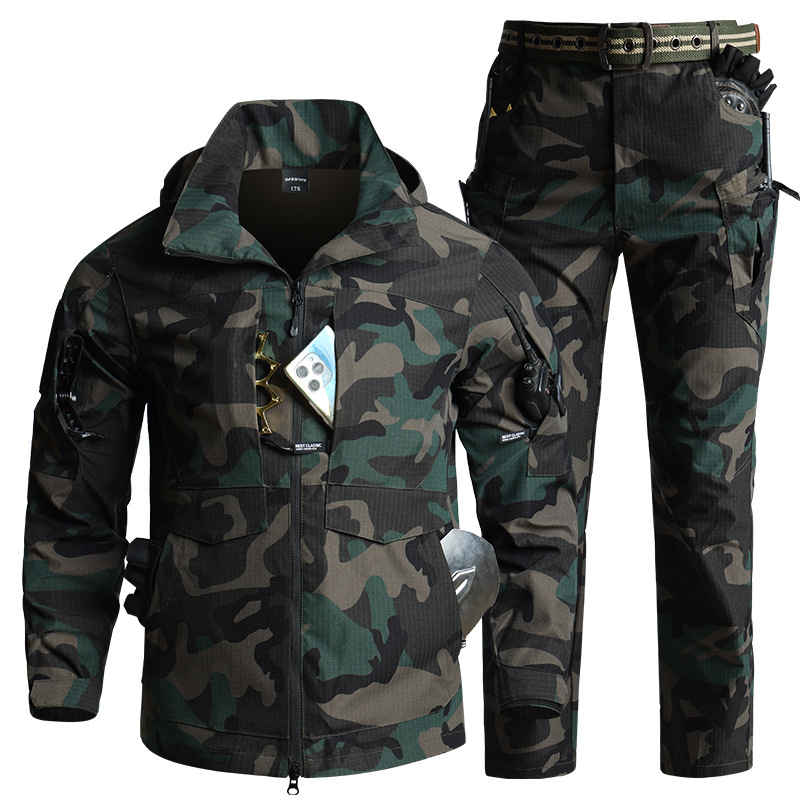Camouflage Hunting Jacket - Set Tattico Mimetico da Uomo: Giacca