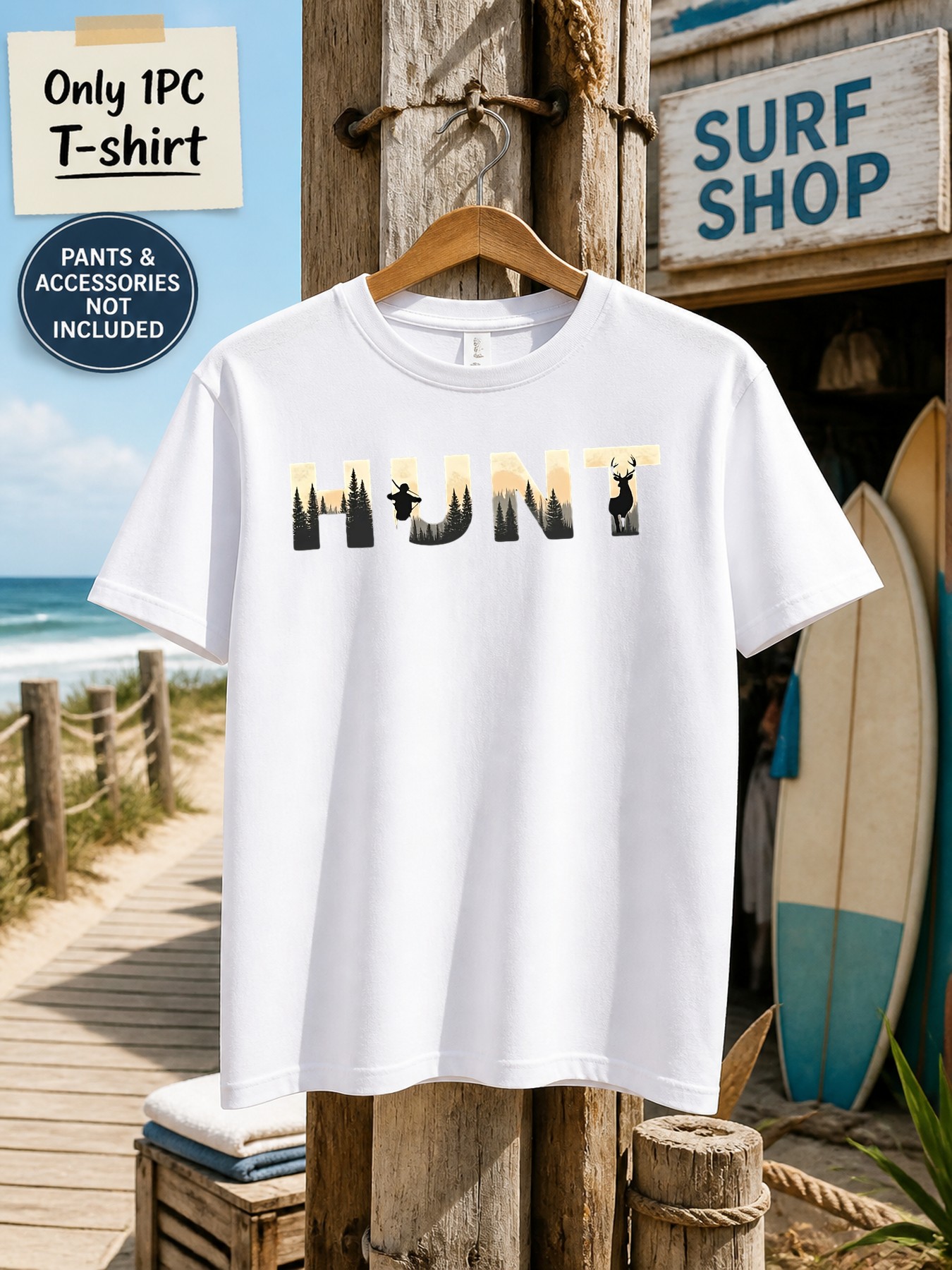 1 pezzo T-shirt grafica da uom - Outdoor Hunting Graphic Tees recensione e prezzo